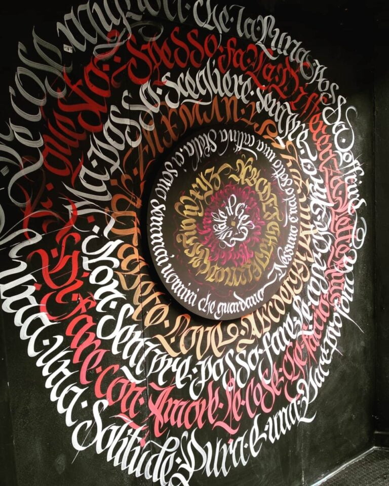 Calligrafia realizzata presso Mimomu a Monza